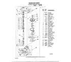 Whirlpool LTE6243AW2 gearcase parts diagram