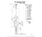 Whirlpool LTE6243AW2 brake and drive tube parts diagram