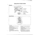 Goldstar MA-972MW operating/features/control panel diagram