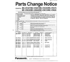 Panasonic MC-V5315 parts change notice diagram