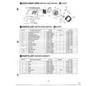 Panasonic MC-V6965 motor case, motor/fan replace e-block diagram