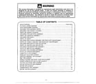 Panasonic MC-V7315 warning/table of contents diagram