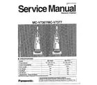 Panasonic MC-V7377 vacuum cleaner/specifications diagram