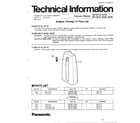 Panasonic MC-6220 technical info. panasonic vacuum page 3 diagram