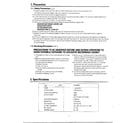 Samsung MW3050W/XAA precaution/specifications diagram