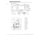 Samsung MW3580T/XAA features and control panel diagram
