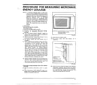 Samsung MW4630U/XAA microwave energy leakage diagram