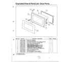 Samsung MW4620T/XAA exploded view & parts list-door parts diagram