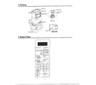 Samsung MW5330T/XAA packing and control panel diagram