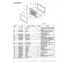 Panasonic NN-L736BA door assembly diagram