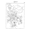 Sharp R-5A43 cavity assembly/control panel and door parts diagram