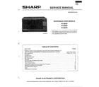 Sharp R-5A94 microwave service manual/front cover diagram