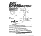 Weider X10MW power guide home gym/owner`s manual diagram