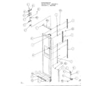 Amana SQD25MB freezer door - hinge and trim parts diagram