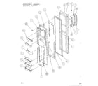 Amana SQD25MB complete refrigerator assembly diagram