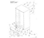 Amana SQD25MB refrigerator/drain and rollers diagram