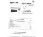 Sharp R-1471 cover page microwave diagram