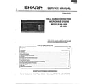 Sharp R-1830 microwave oven/table of contents diagram