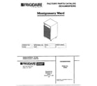Frigidaire 93202D cover page dehumidifiers diagram