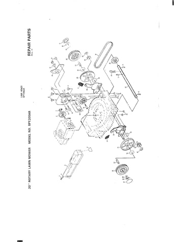 20" rotary lawn mower