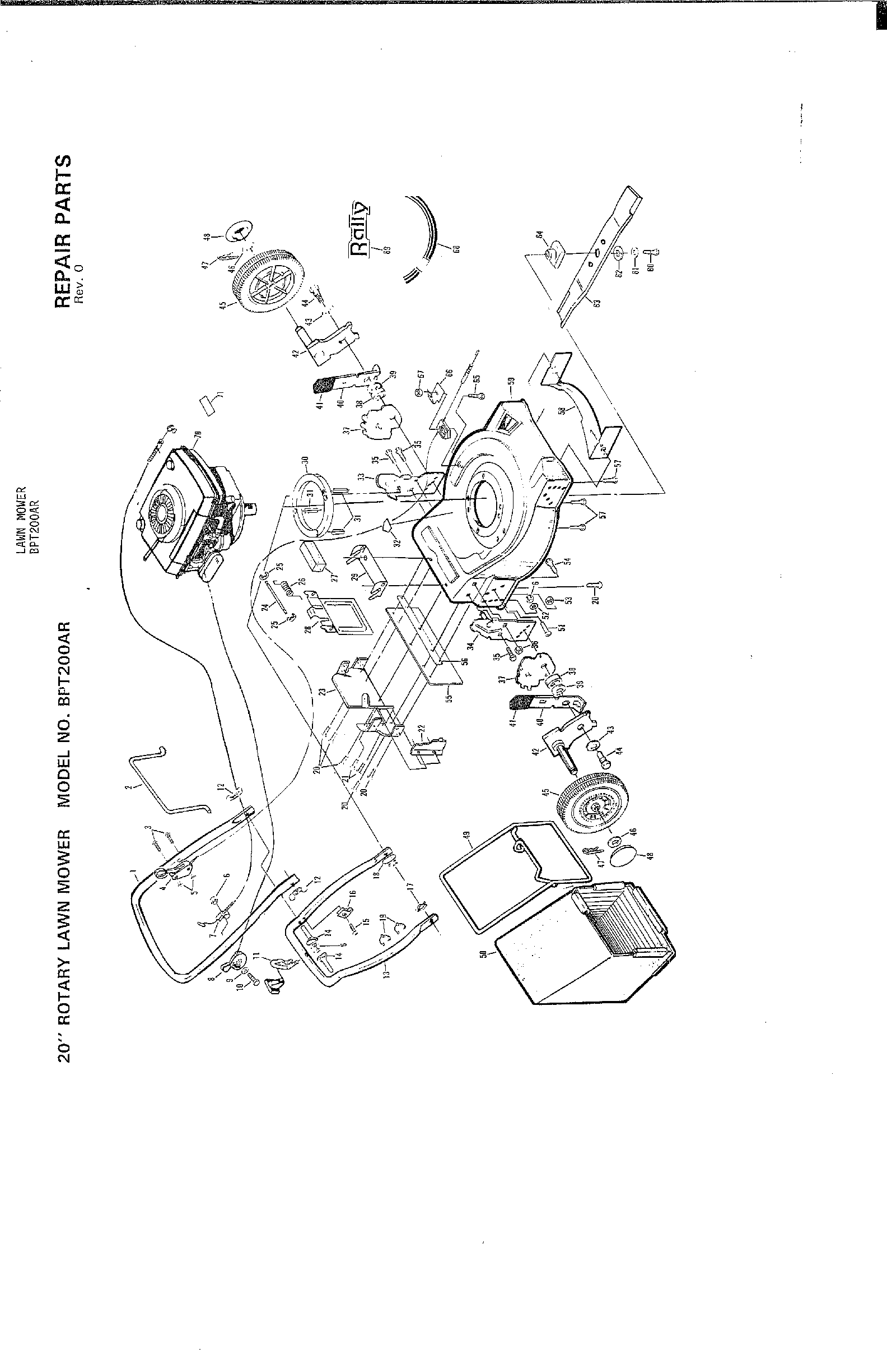 20" ROTARY MOWER COMPLETE