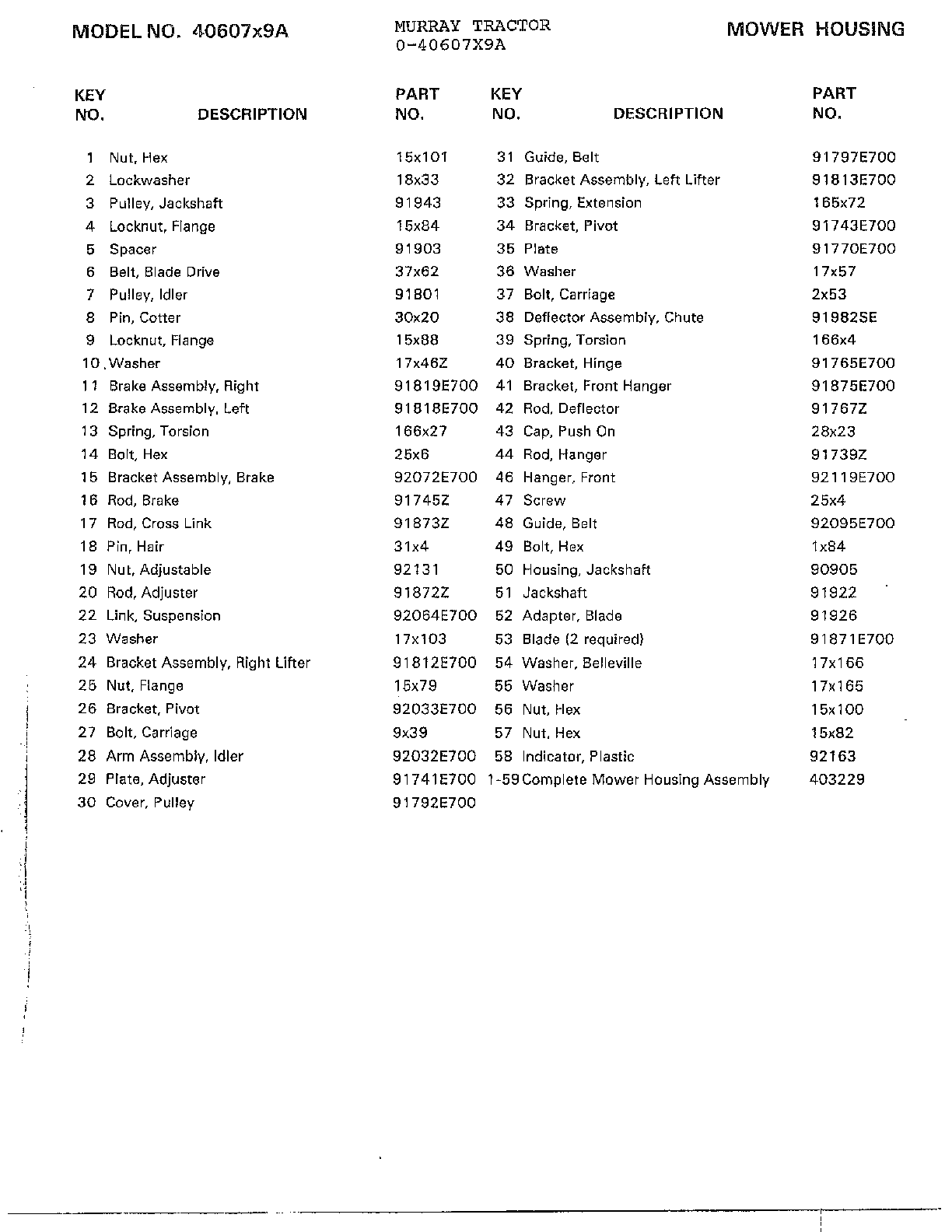 MOWER HOUSING Page 2