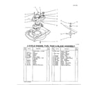Lawn-Boy 10201-3900001 & UP 2 cycle engine-fuel tank/blades diagram