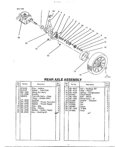 Rear axle