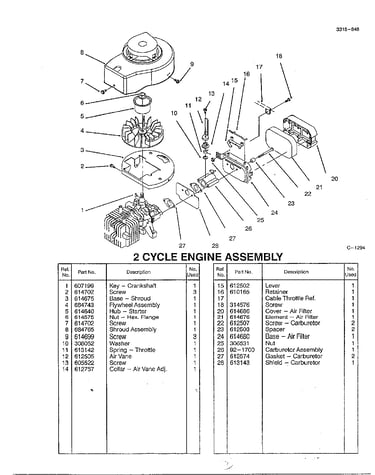2 cycle engine