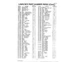 Lawn-Boy 10301-3900001 & UP part number index page 2 diagram