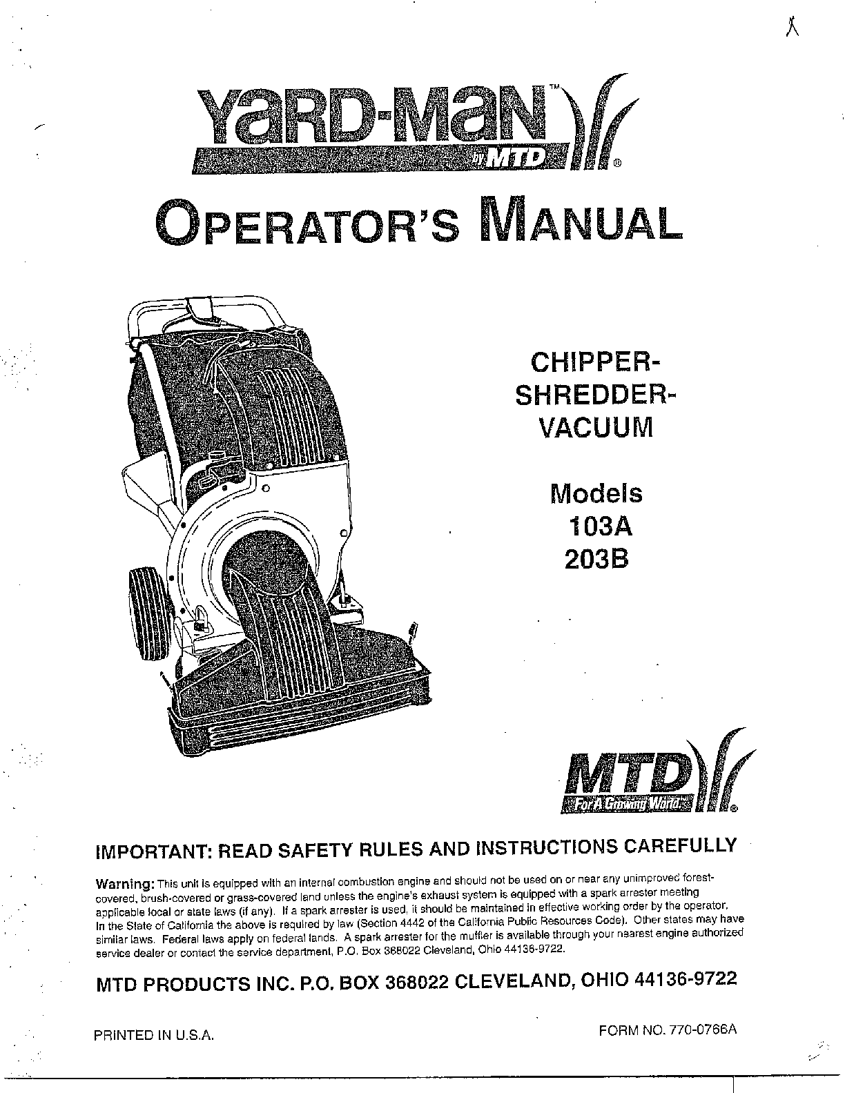 Front cover
