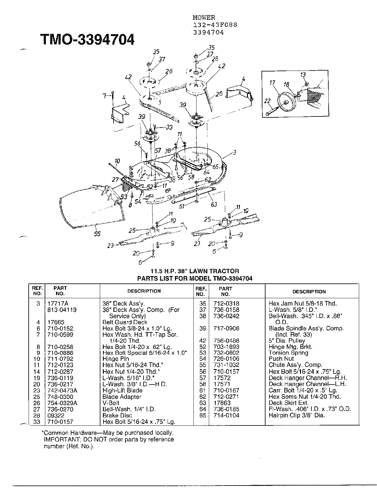11.5hp 38" lawn tractor