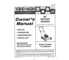 MTD 113-206C401 20" rotary mower/warning diagram