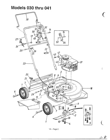 Rotary mowers/models 030-041