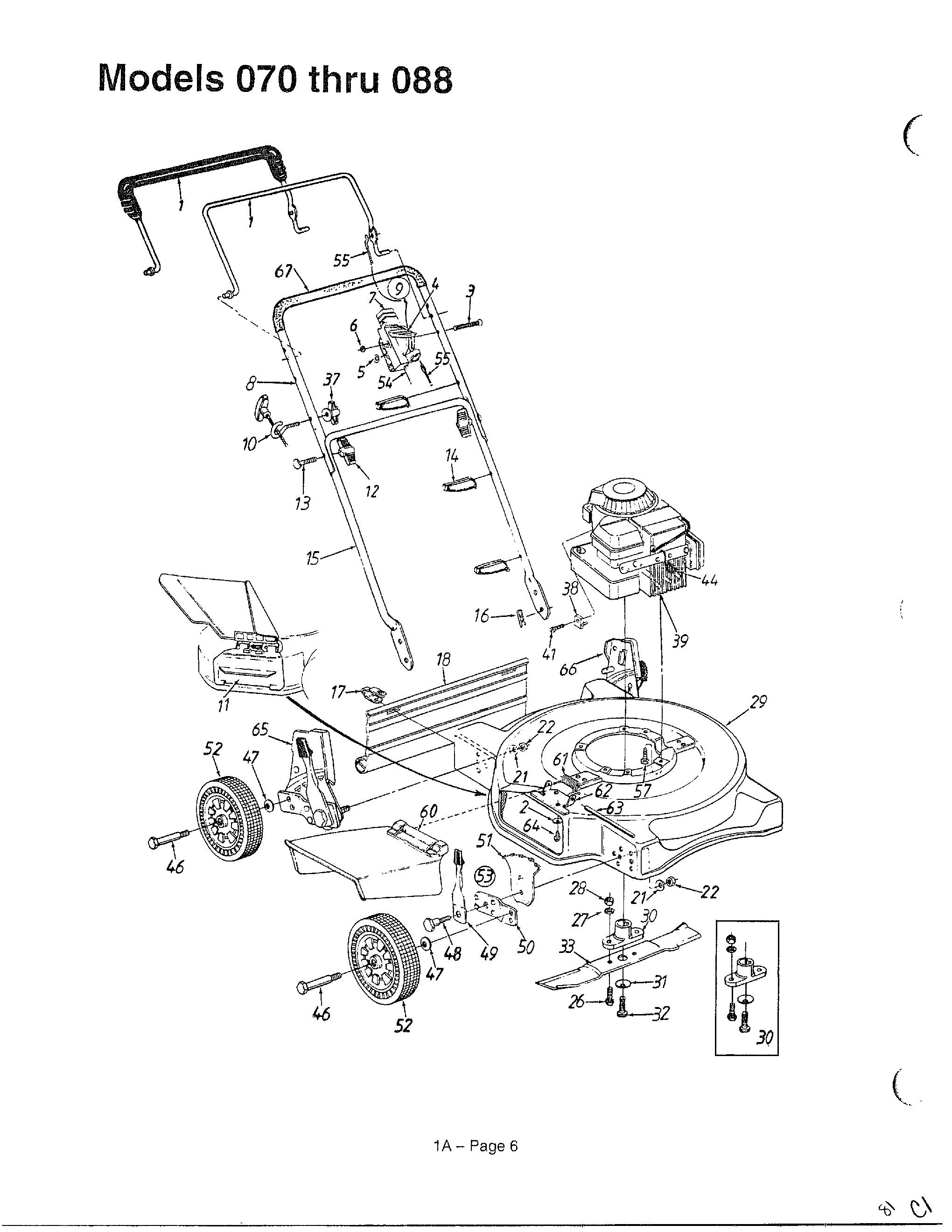 Rotary mowers/models 070-088