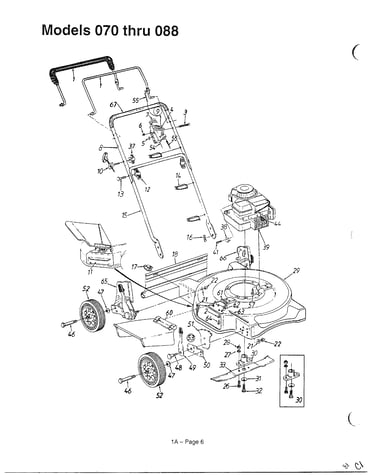 Rotary mowers/models 070-088