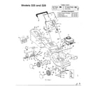 MTD 3728703 rotary mowers/models 325 and 328 diagram