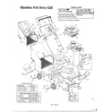 MTD 116-428C000 rotary mowers/models 410-428 diagram