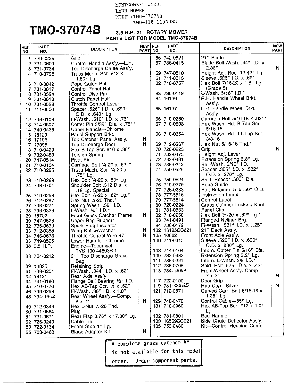 3.5HP 21" ROTARY MOWER Page 2