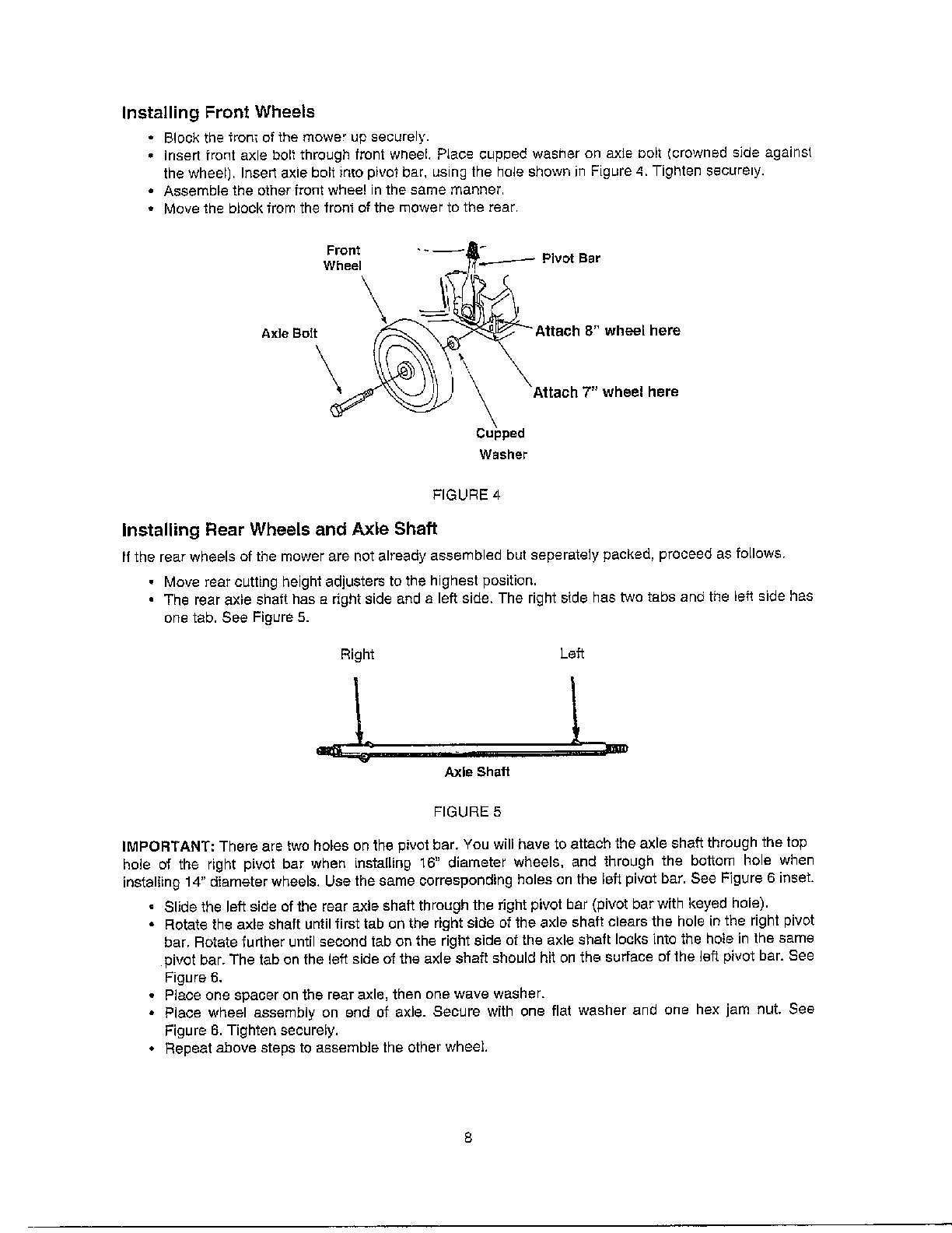 Setting up mower page 2