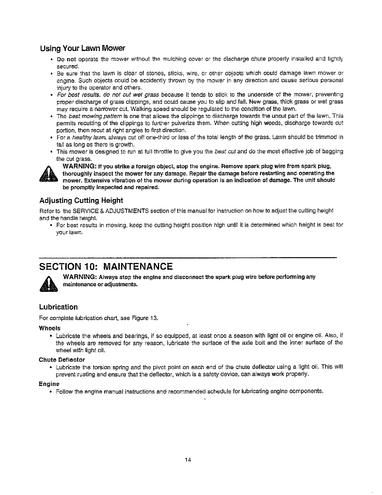 Operation/maintenance