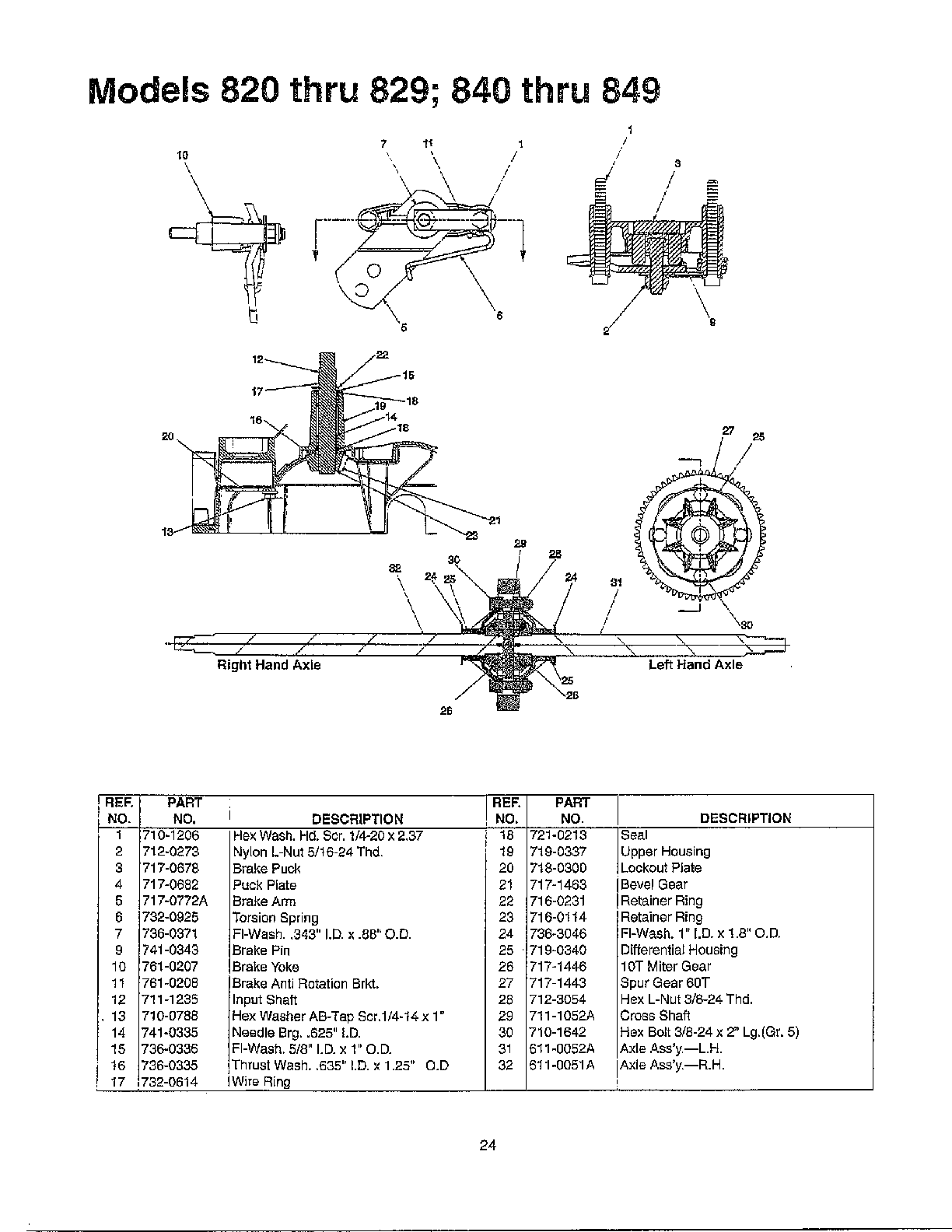 Brake/axle assembly