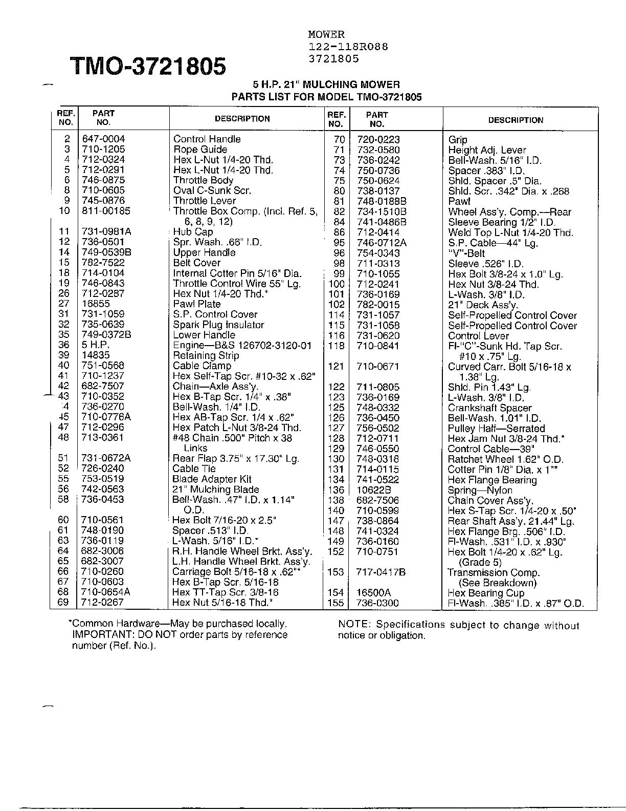 5hp 21" mulching mower page 2