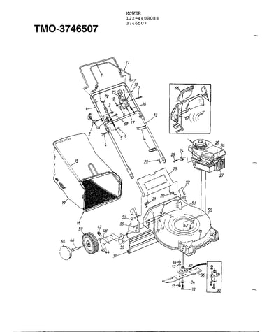 3.5 hp 21" rotary mower