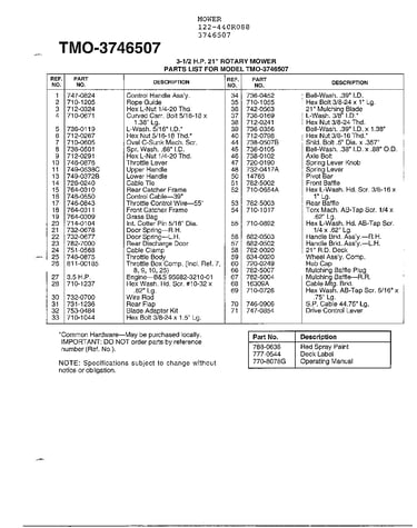 3.5 hp 21" rotary mower page 2
