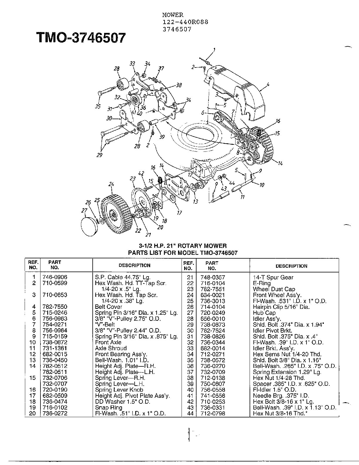 3.5 HP 21" ROTARY MOWER Page 3
