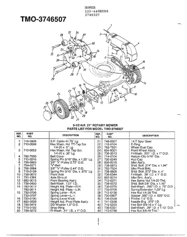 3.5 hp 21" rotary mower page 3