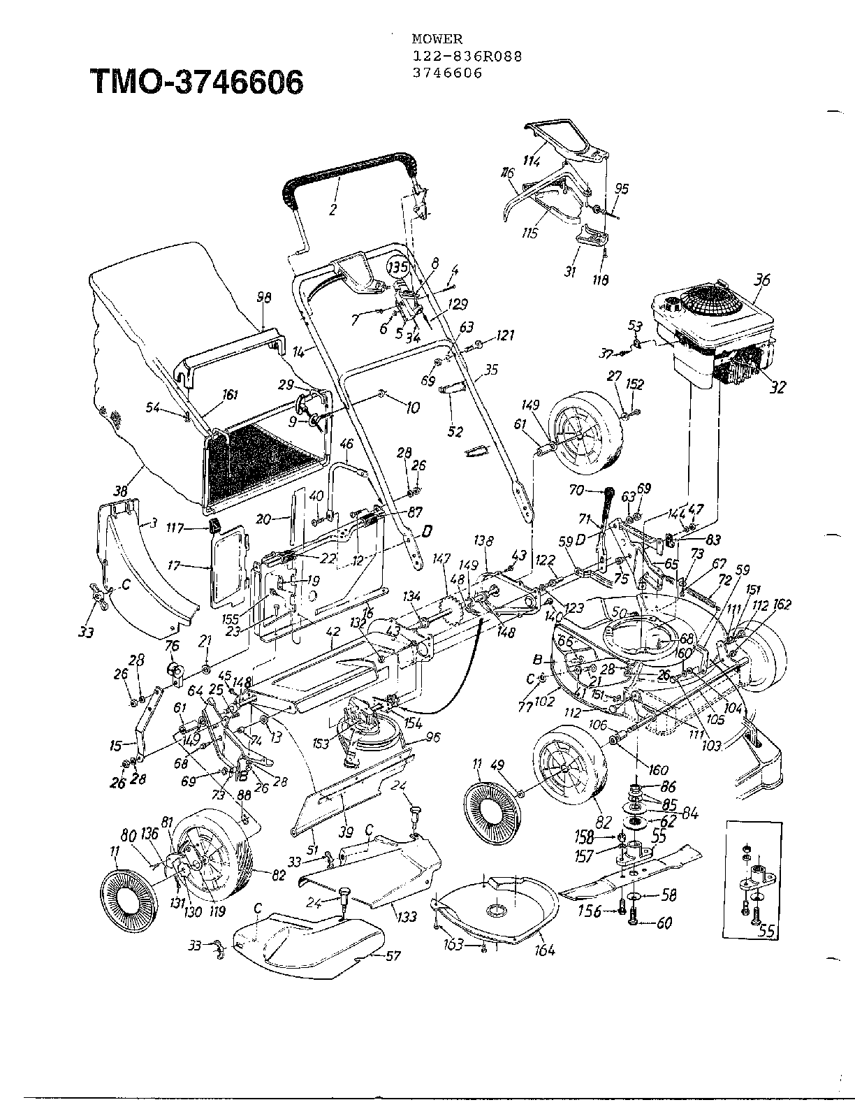 4.5hp 21" rotary mower