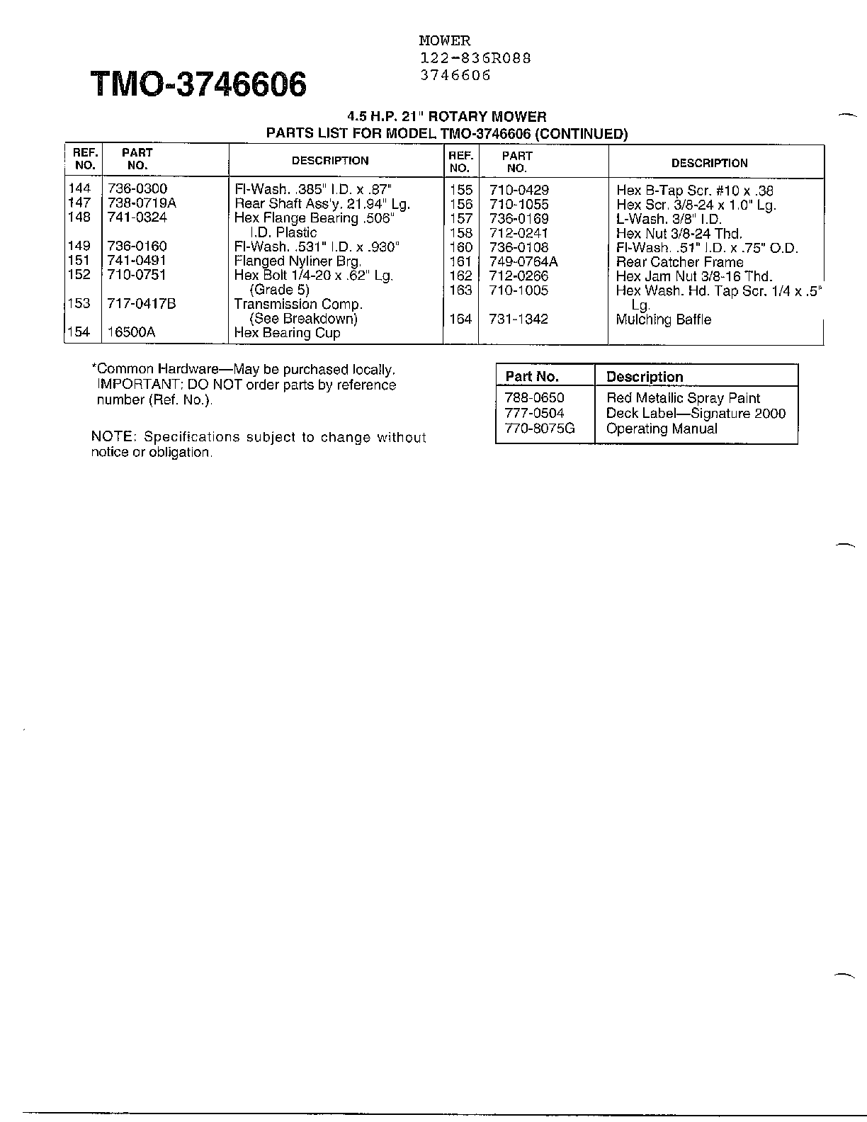 4.5hp 21" rotary mower page 3