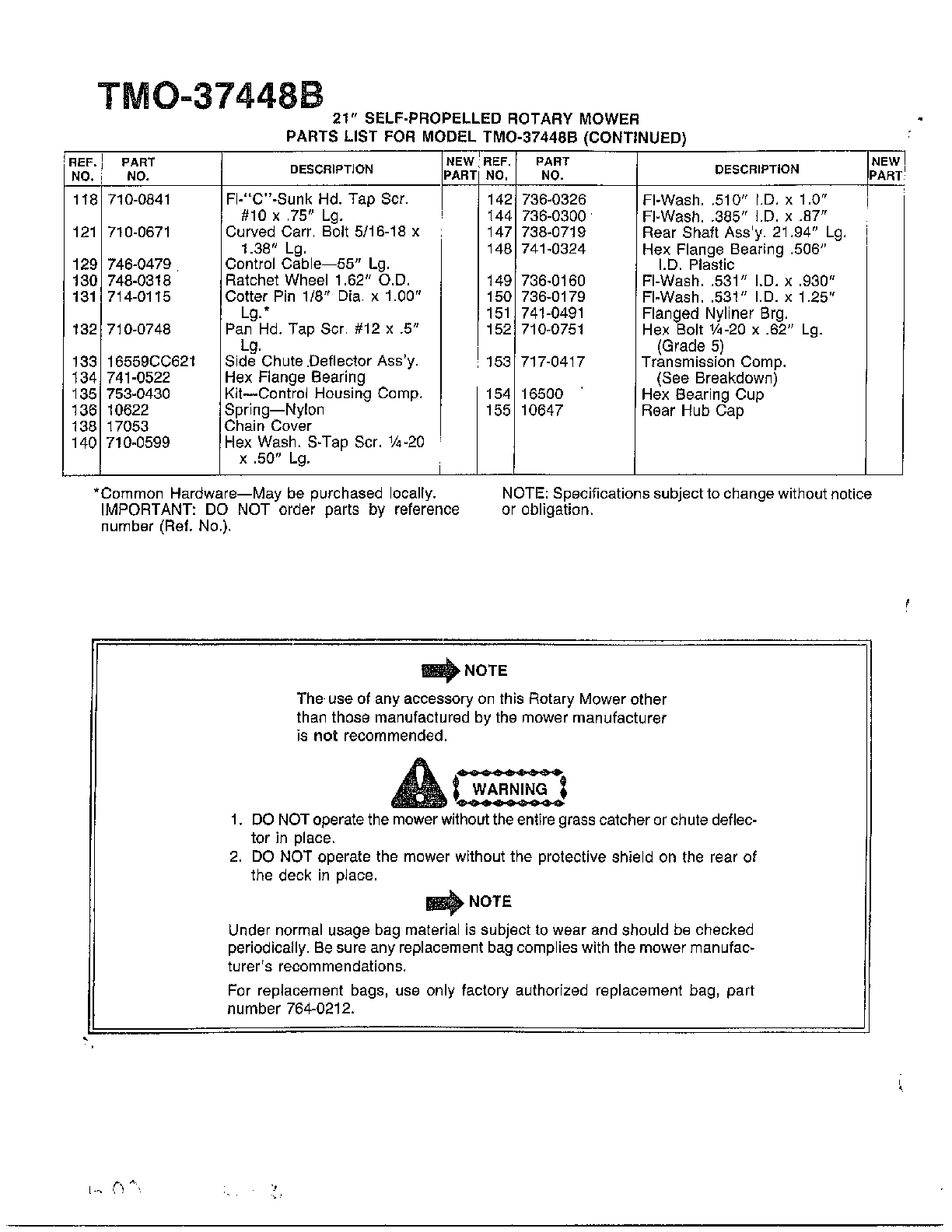 21" self-propelled mower page 3